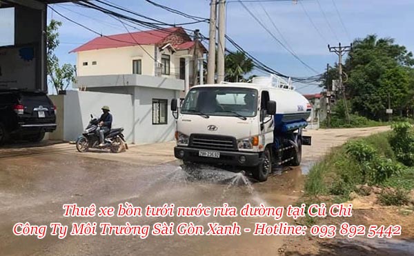 Thuê xe bồn chở nước rửa đường tại Củ Chi TPHCM giá rẻ